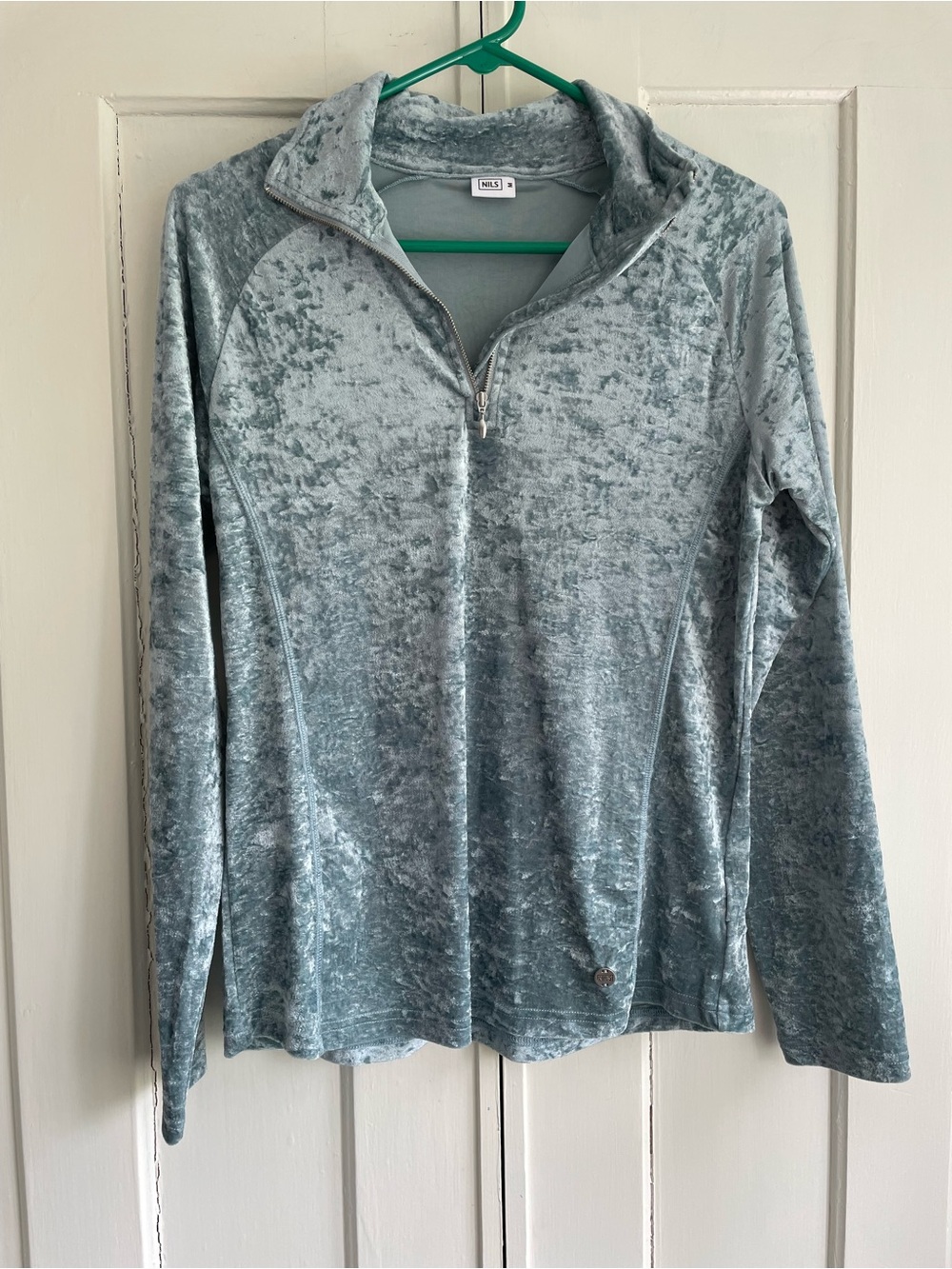 NILS Women’s Base Layer Top Shirt Crushed Velvet Half-Zip Pullover Medium Ski